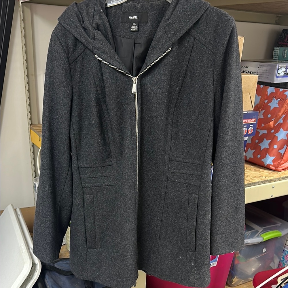 Avanti Women's Gray Hooded Jacket